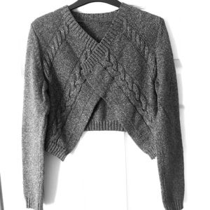 Gray Metallic Sweater